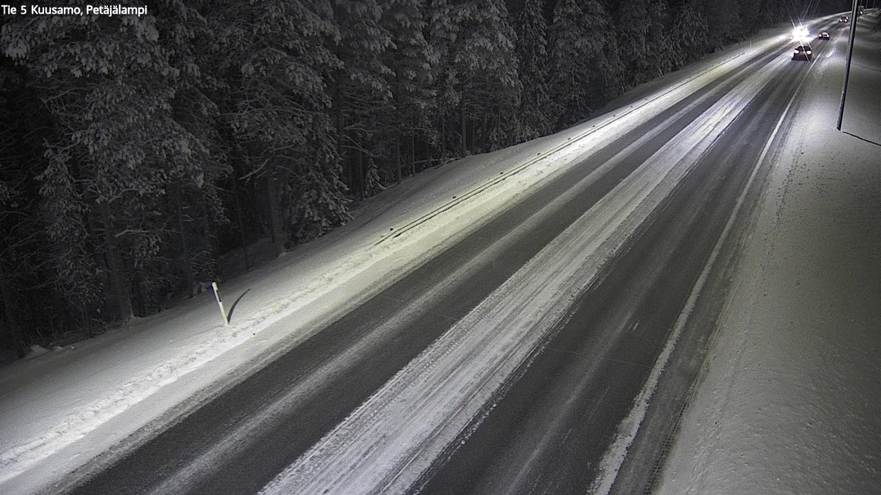Weather Camera Image Väg 5 Kuusamo, Petäjälampi, Kuusamo, Pohjois-Pohjanmaa