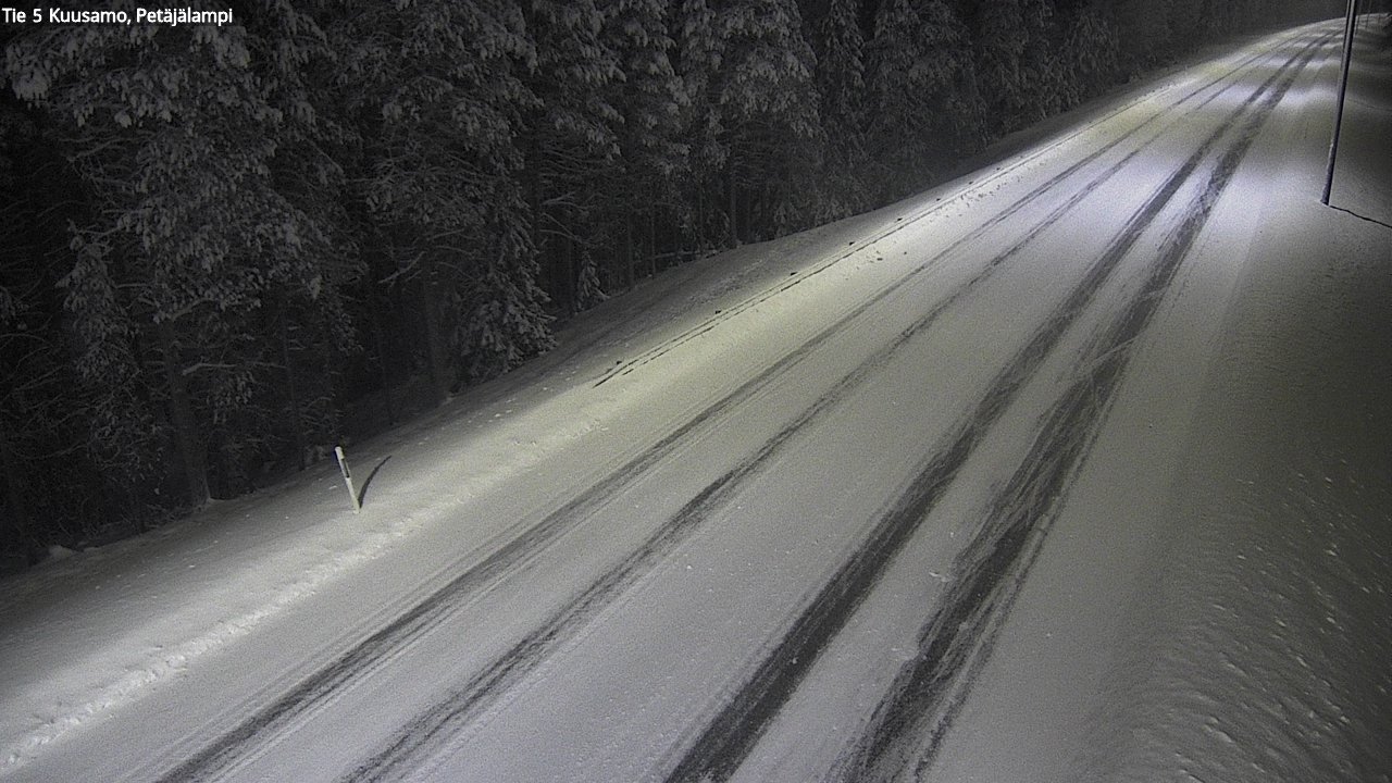 Weather Camera Image Väg 5 Kuusamo, Petäjälampi, Kuusamo, Pohjois-Pohjanmaa