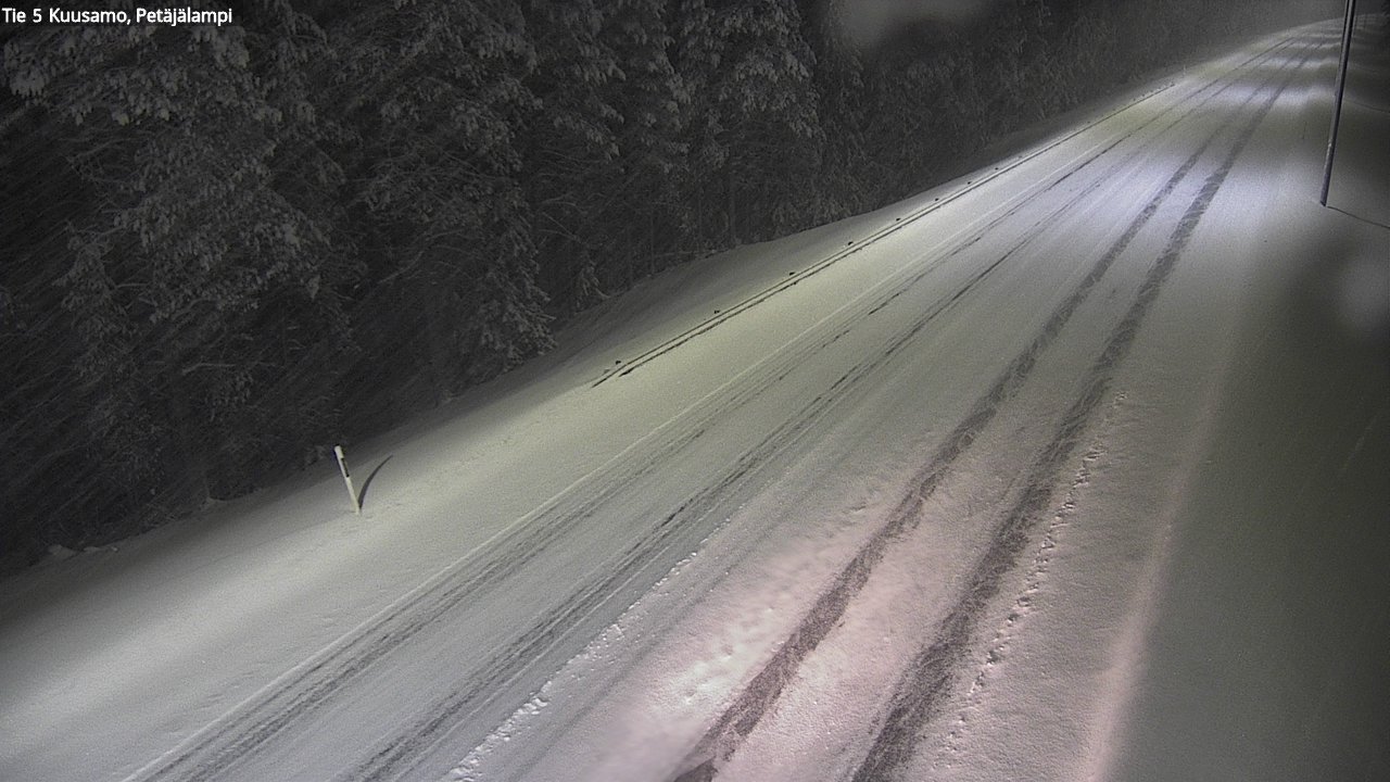 Weather Camera Image Väg 5 Kuusamo, Petäjälampi, Kuusamo, Pohjois-Pohjanmaa