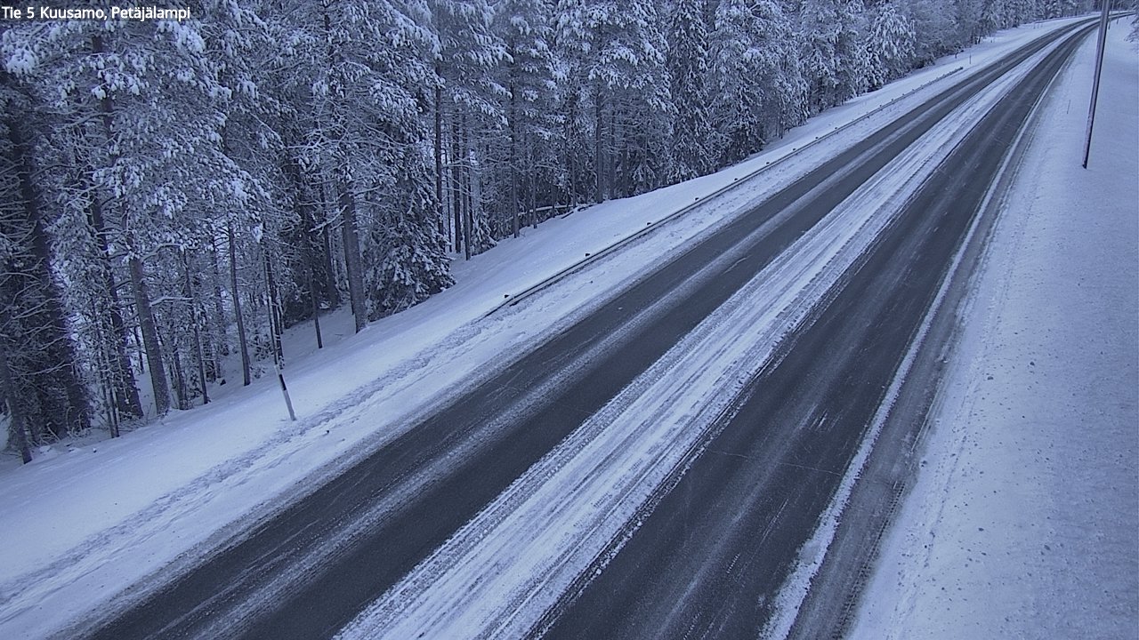 Weather Camera Image Väg 5 Kuusamo, Petäjälampi, Kuusamo, Pohjois-Pohjanmaa