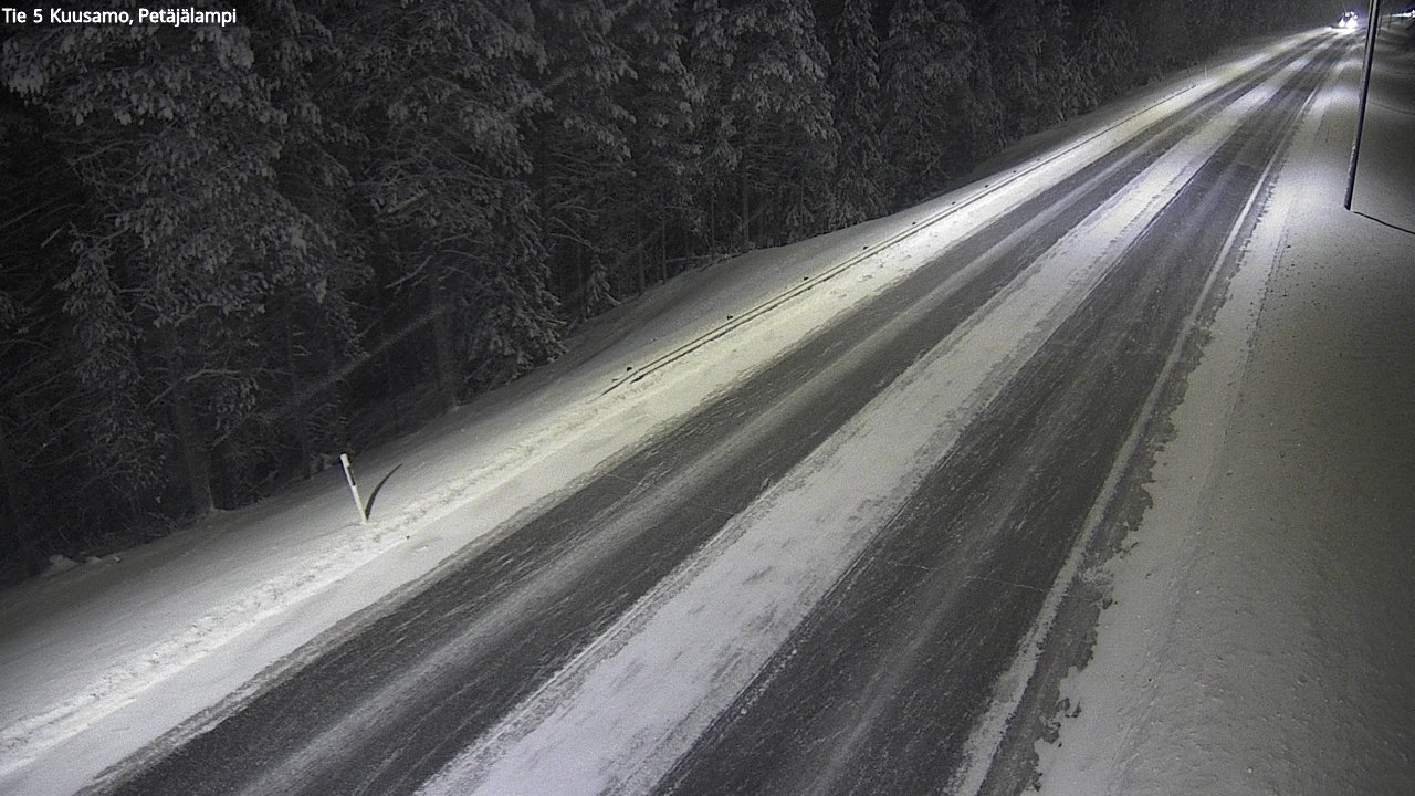 Weather Camera Image Väg 5 Kuusamo, Petäjälampi, Kuusamo, Pohjois-Pohjanmaa