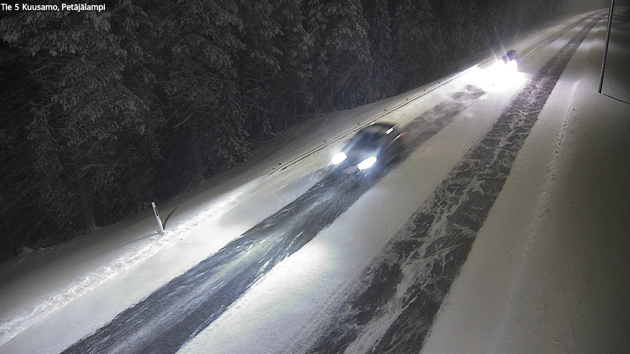 Weather Camera Image Väg 5 Kuusamo, Petäjälampi, Kuusamo, Pohjois-Pohjanmaa