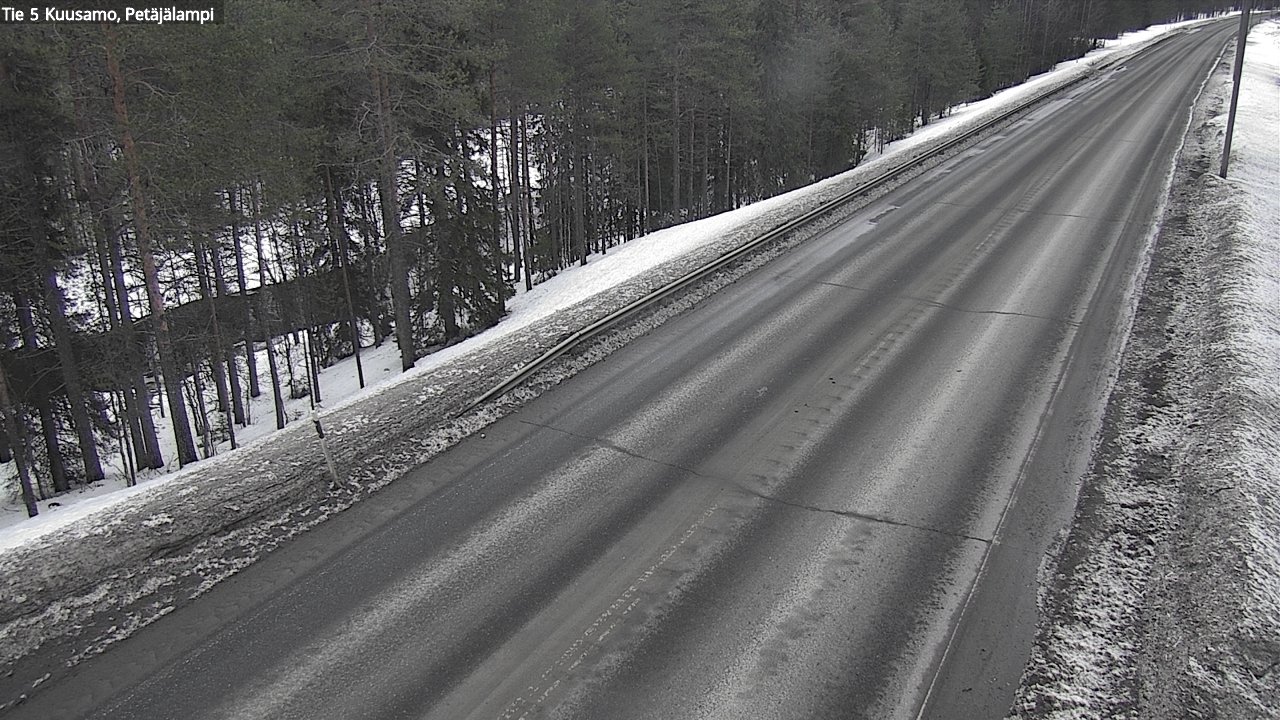 Weather Camera Image Väg 5 Kuusamo, Petäjälampi, Kuusamo, Pohjois-Pohjanmaa