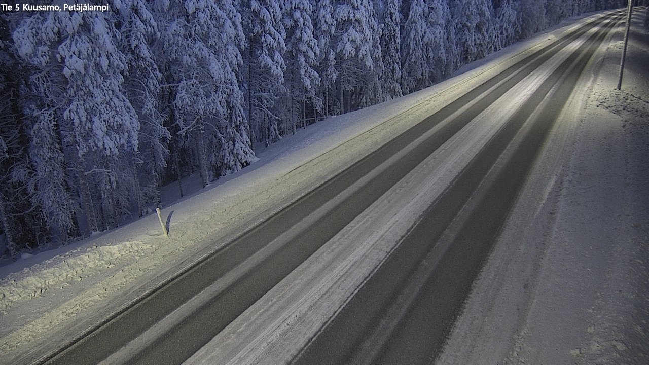 Weather Camera Image Road 5 Kuusamo, Petäjälampi, Kuusamo, Pohjois-Pohjanmaa