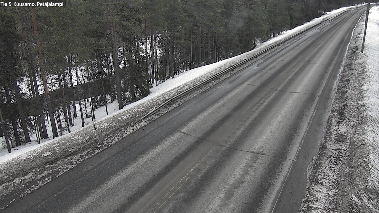 Weather Camera Image Väg 5 Kuusamo, Petäjälampi, Kuusamo, Pohjois-Pohjanmaa