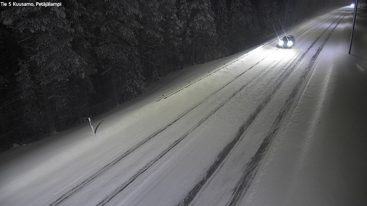 Weather Camera Image Väg 5 Kuusamo, Petäjälampi, Kuusamo, Pohjois-Pohjanmaa