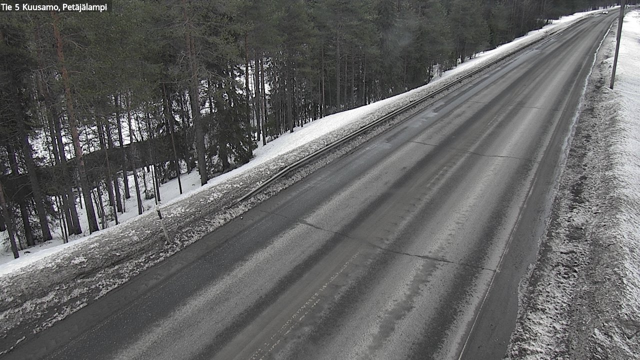 Weather Camera Image Väg 5 Kuusamo, Petäjälampi, Kuusamo, Pohjois-Pohjanmaa