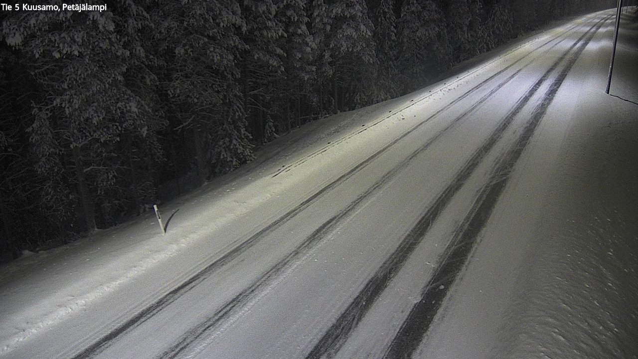 Weather Camera Image Väg 5 Kuusamo, Petäjälampi, Kuusamo, Pohjois-Pohjanmaa