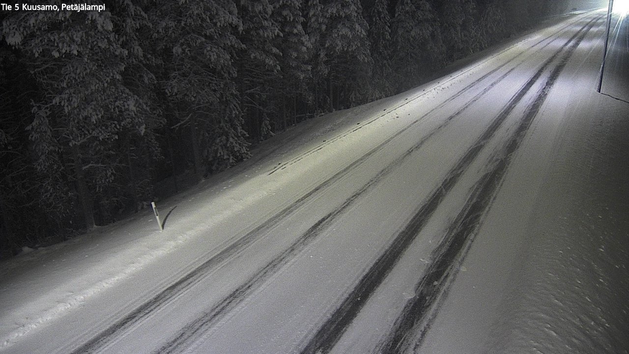 Weather Camera Image Väg 5 Kuusamo, Petäjälampi, Kuusamo, Pohjois-Pohjanmaa