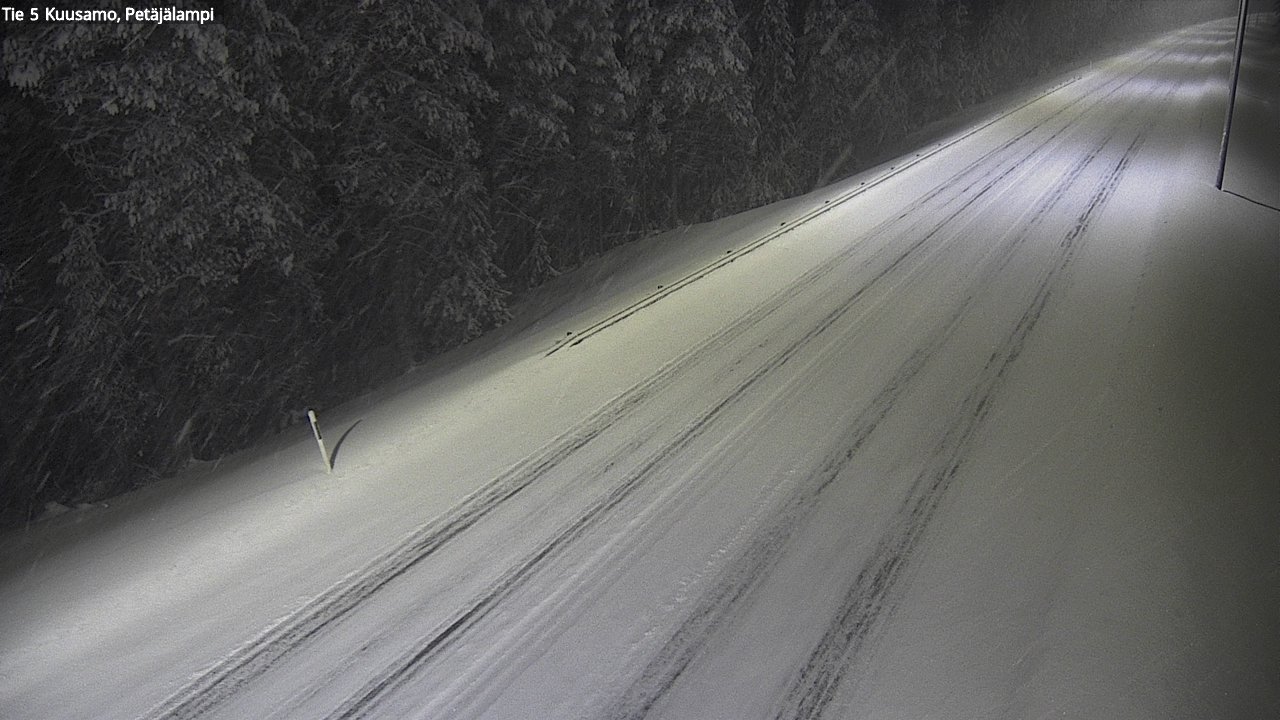 Weather Camera Image Väg 5 Kuusamo, Petäjälampi, Kuusamo, Pohjois-Pohjanmaa