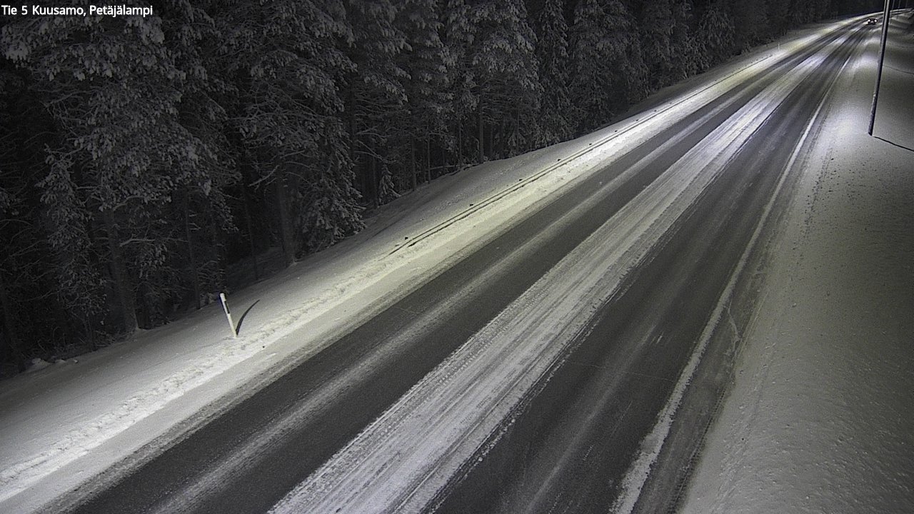 Weather Camera Image Väg 5 Kuusamo, Petäjälampi, Kuusamo, Pohjois-Pohjanmaa