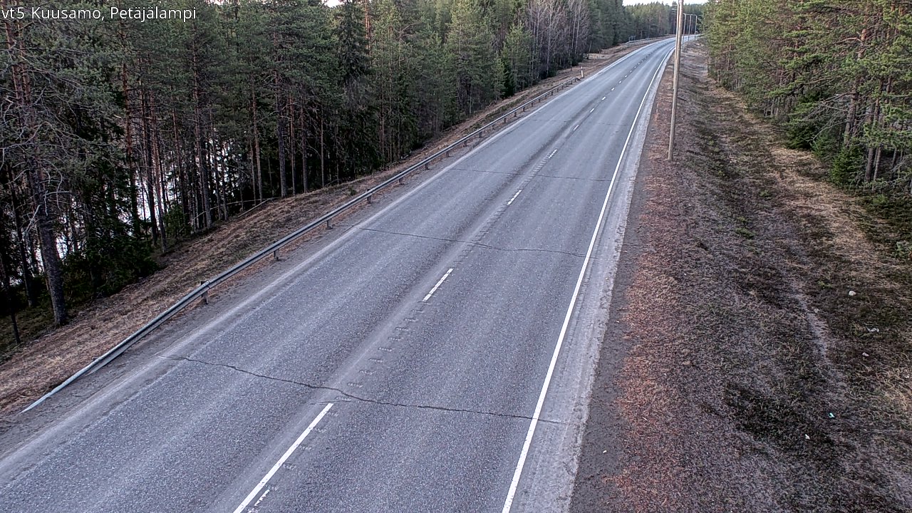 Weather Camera Image Väg 5 Kuusamo, Petäjälampi, Kuusamo, Pohjois-Pohjanmaa