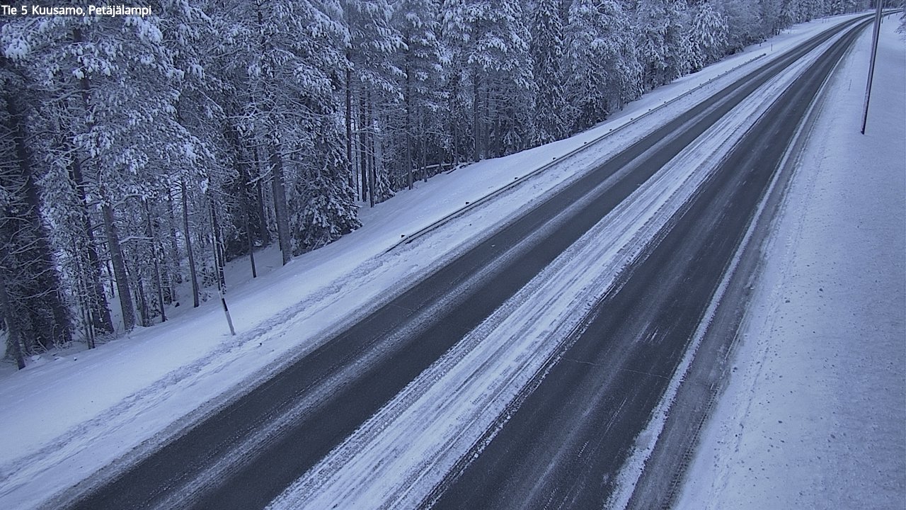Weather Camera Image Väg 5 Kuusamo, Petäjälampi, Kuusamo, Pohjois-Pohjanmaa