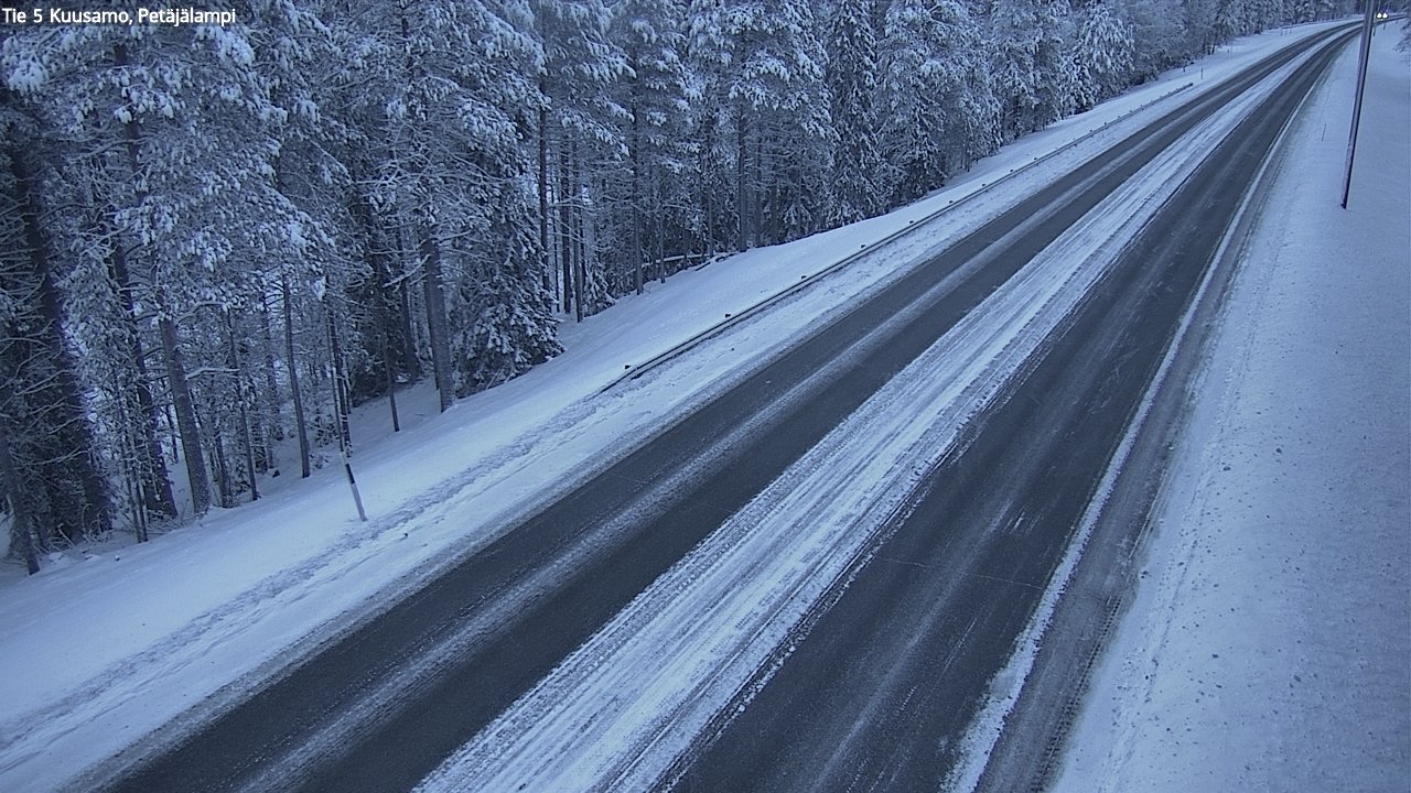 Weather Camera Image Väg 5 Kuusamo, Petäjälampi, Kuusamo, Pohjois-Pohjanmaa