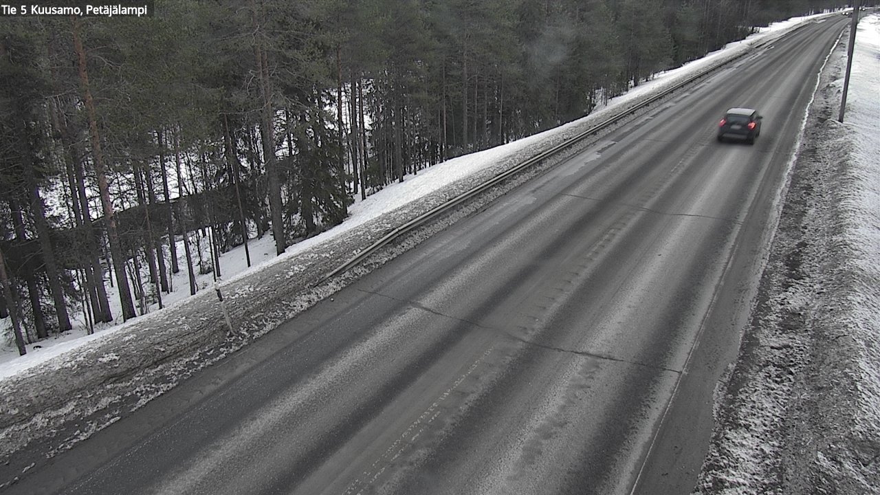 Weather Camera Image Väg 5 Kuusamo, Petäjälampi, Kuusamo, Pohjois-Pohjanmaa