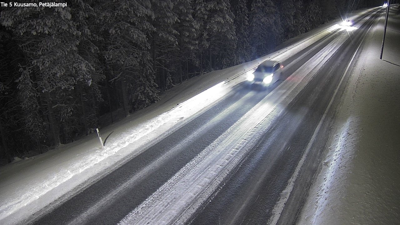 Weather Camera Image Väg 5 Kuusamo, Petäjälampi, Kuusamo, Pohjois-Pohjanmaa