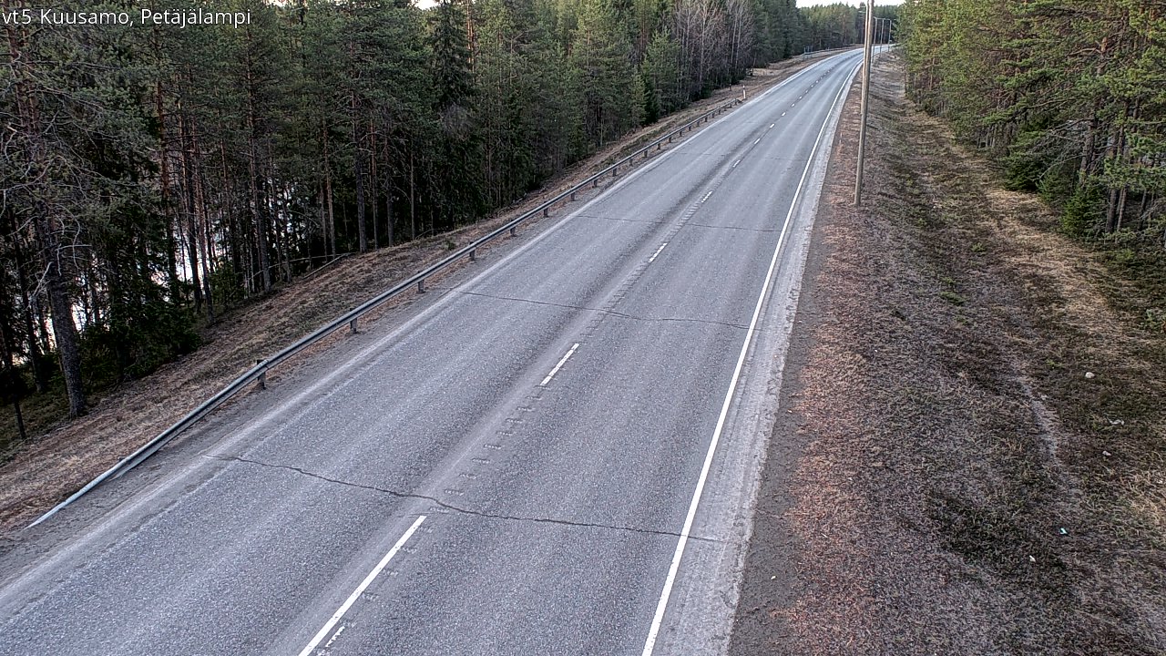 Weather Camera Image Väg 5 Kuusamo, Petäjälampi, Kuusamo, Pohjois-Pohjanmaa