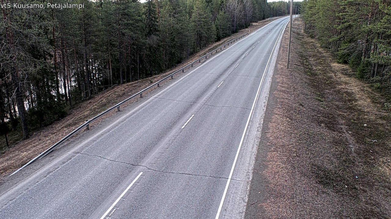 Weather Camera Image Väg 5 Kuusamo, Petäjälampi, Kuusamo, Pohjois-Pohjanmaa
