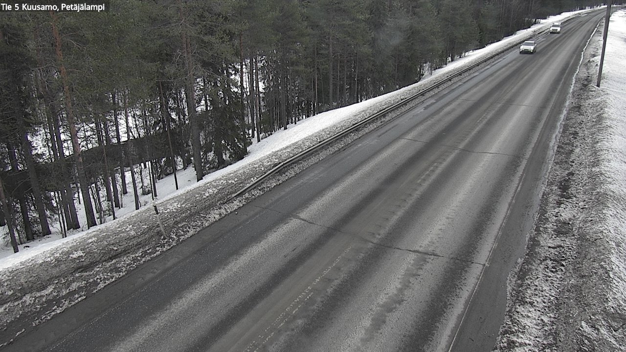 Weather Camera Image Väg 5 Kuusamo, Petäjälampi, Kuusamo, Pohjois-Pohjanmaa