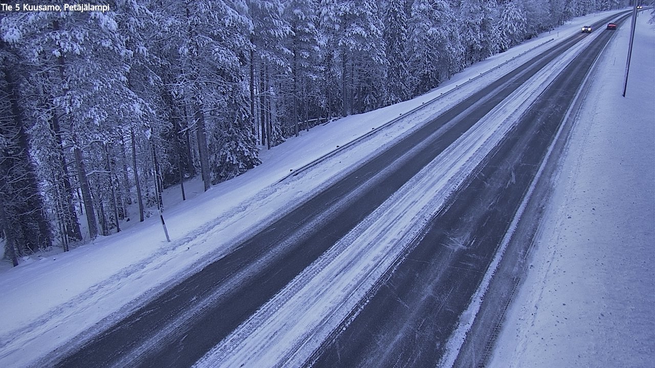 Weather Camera Image Väg 5 Kuusamo, Petäjälampi, Kuusamo, Pohjois-Pohjanmaa