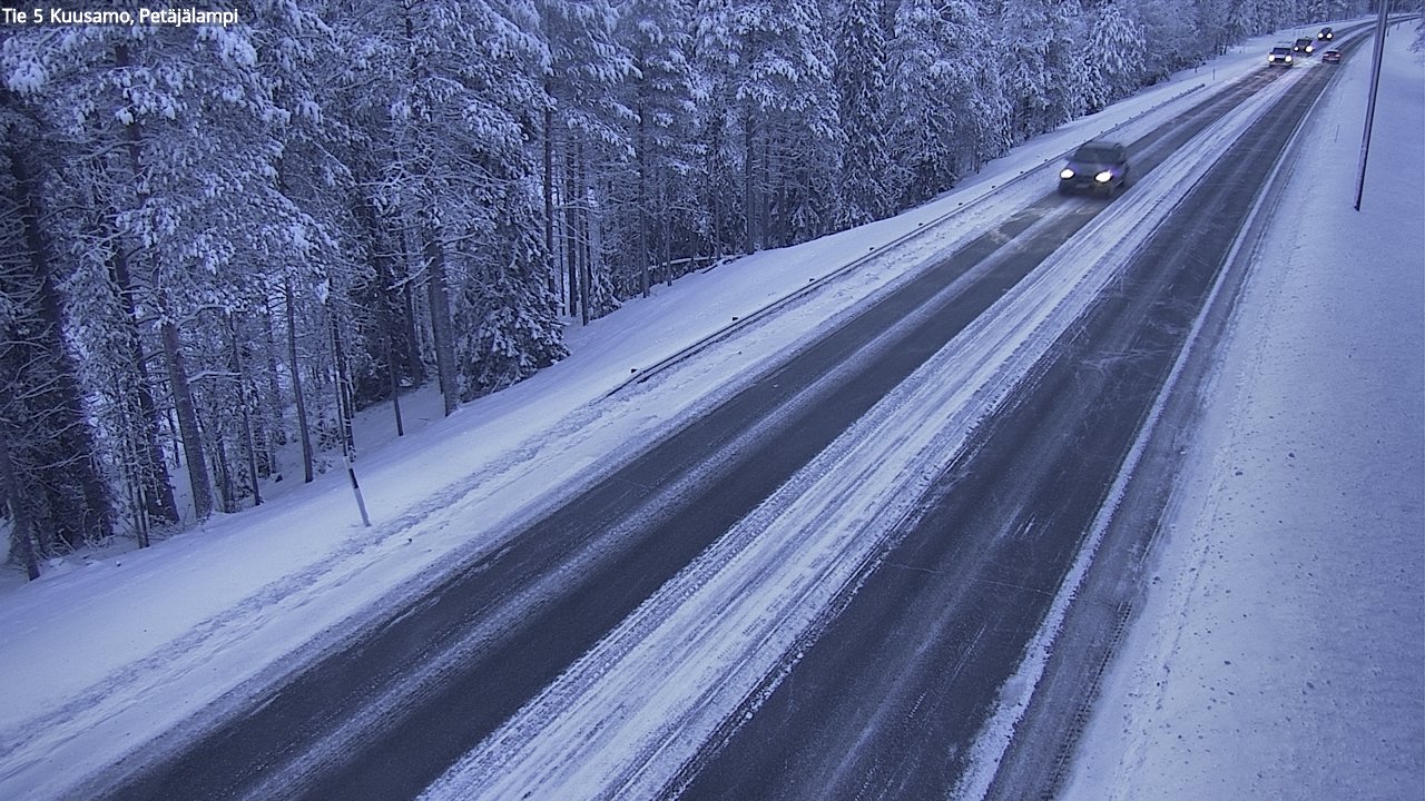 Weather Camera Image Väg 5 Kuusamo, Petäjälampi, Kuusamo, Pohjois-Pohjanmaa