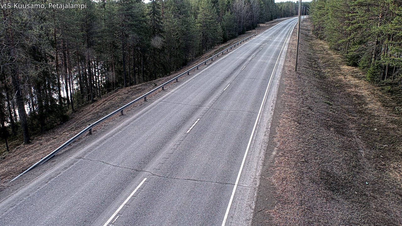 Weather Camera Image Väg 5 Kuusamo, Petäjälampi, Kuusamo, Pohjois-Pohjanmaa