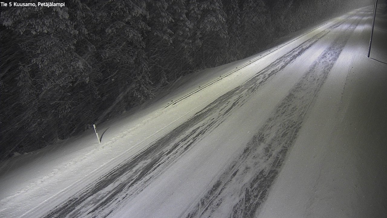 Weather Camera Image Väg 5 Kuusamo, Petäjälampi, Kuusamo, Pohjois-Pohjanmaa