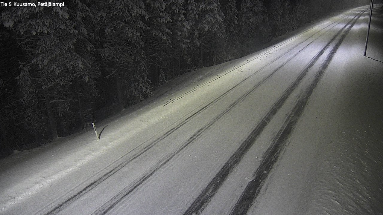Weather Camera Image Väg 5 Kuusamo, Petäjälampi, Kuusamo, Pohjois-Pohjanmaa