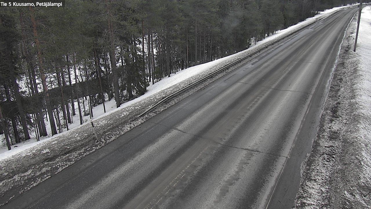 Weather Camera Image Väg 5 Kuusamo, Petäjälampi, Kuusamo, Pohjois-Pohjanmaa