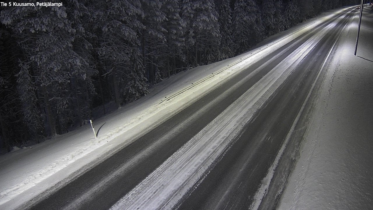 Weather Camera Image Väg 5 Kuusamo, Petäjälampi, Kuusamo, Pohjois-Pohjanmaa