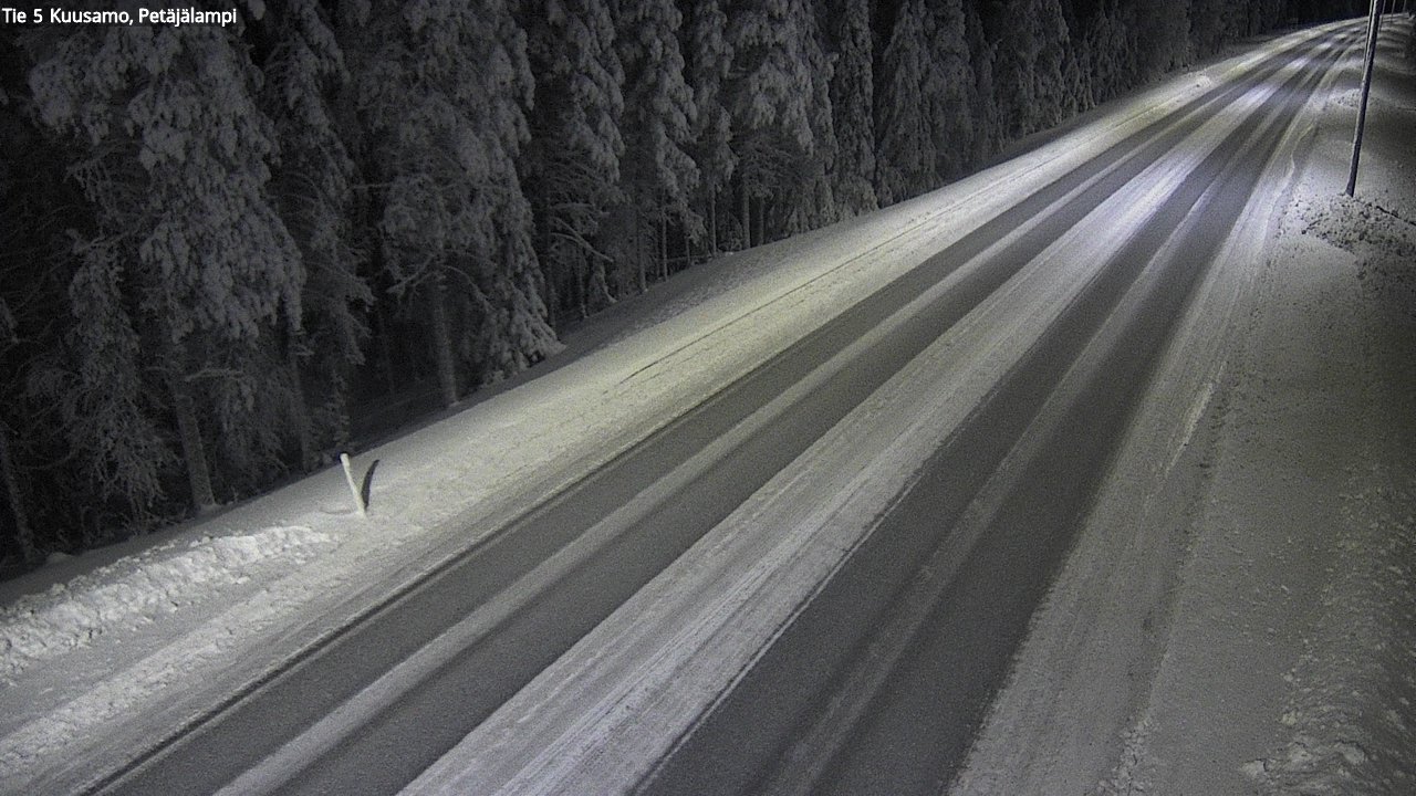Weather Camera Image Väg 5 Kuusamo, Petäjälampi, Kuusamo, Pohjois-Pohjanmaa