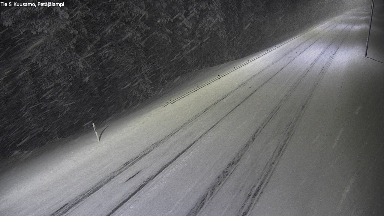 Weather Camera Image Väg 5 Kuusamo, Petäjälampi, Kuusamo, Pohjois-Pohjanmaa