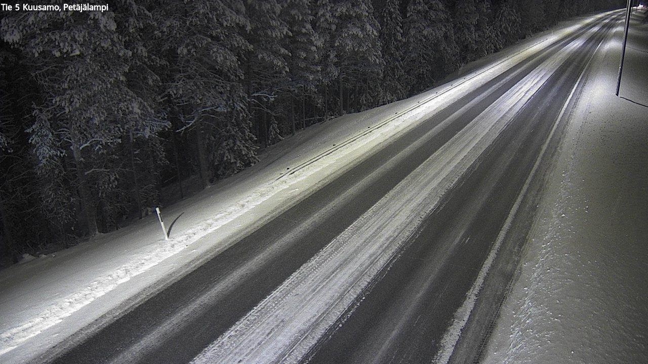 Weather Camera Image Väg 5 Kuusamo, Petäjälampi, Kuusamo, Pohjois-Pohjanmaa