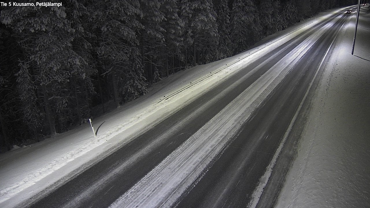 Weather Camera Image Väg 5 Kuusamo, Petäjälampi, Kuusamo, Pohjois-Pohjanmaa