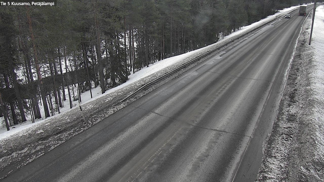 Weather Camera Image Väg 5 Kuusamo, Petäjälampi, Kuusamo, Pohjois-Pohjanmaa