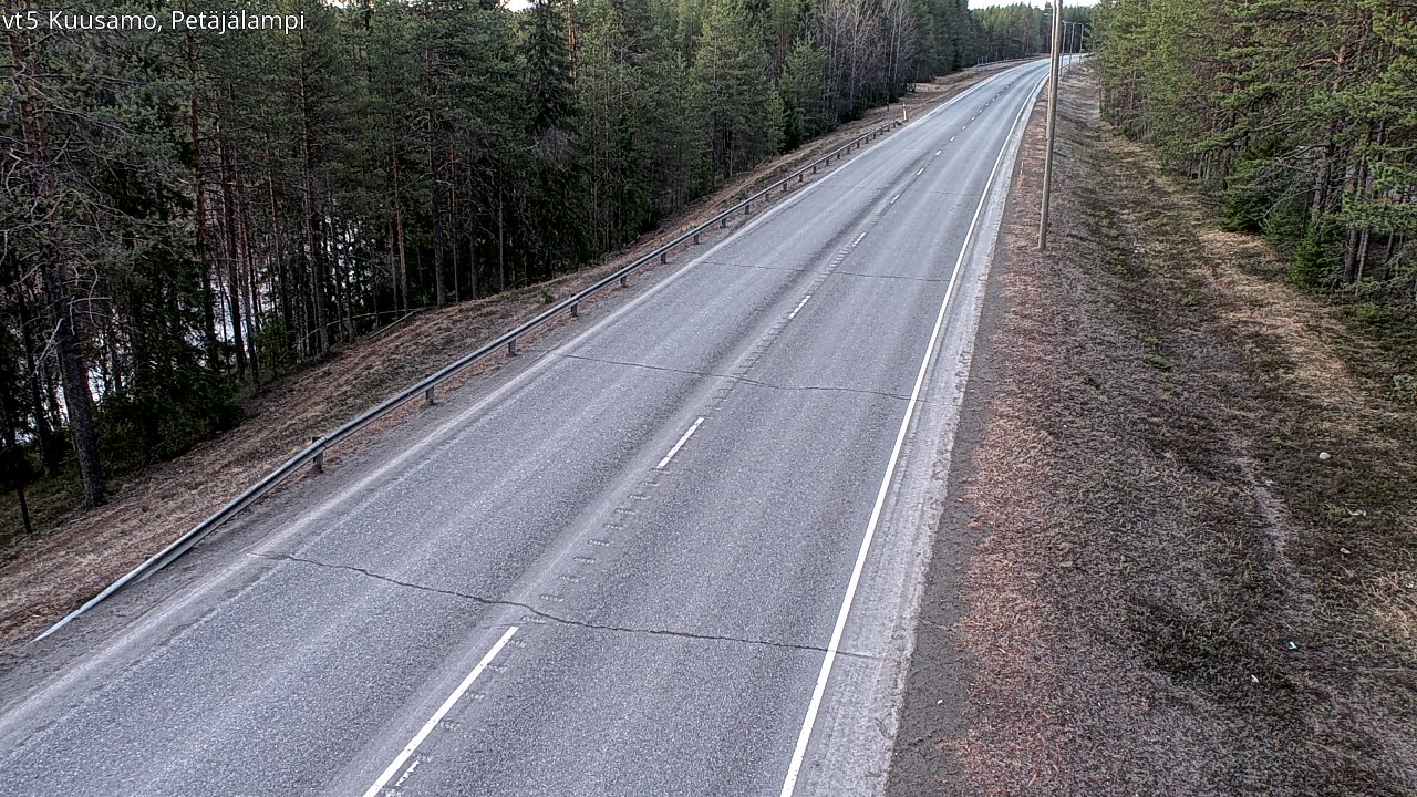 Weather Camera Image Väg 5 Kuusamo, Petäjälampi, Kuusamo, Pohjois-Pohjanmaa