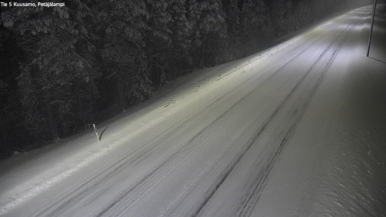 Weather Camera Image Väg 5 Kuusamo, Petäjälampi, Kuusamo, Pohjois-Pohjanmaa