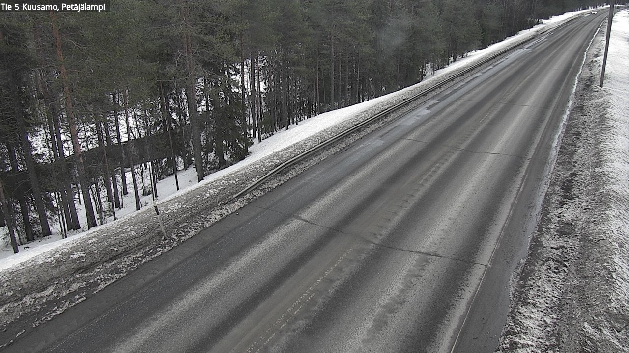 Weather Camera Image Väg 5 Kuusamo, Petäjälampi, Kuusamo, Pohjois-Pohjanmaa