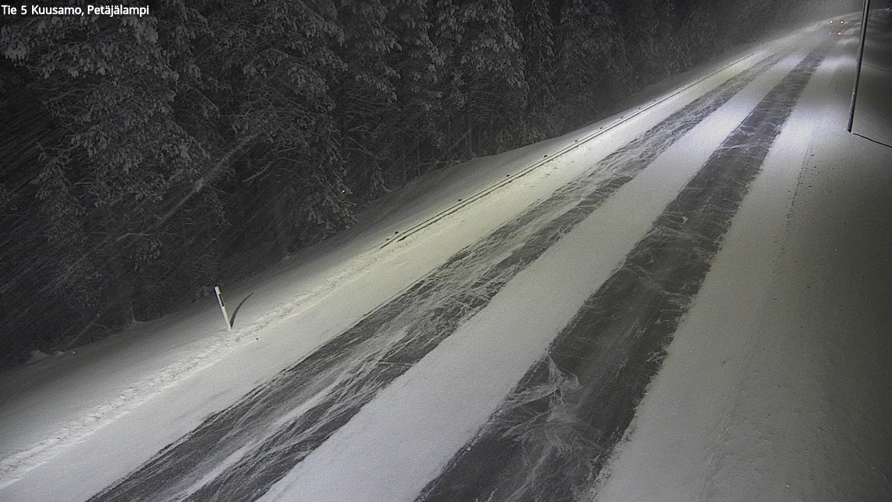 Weather Camera Image Väg 5 Kuusamo, Petäjälampi, Kuusamo, Pohjois-Pohjanmaa