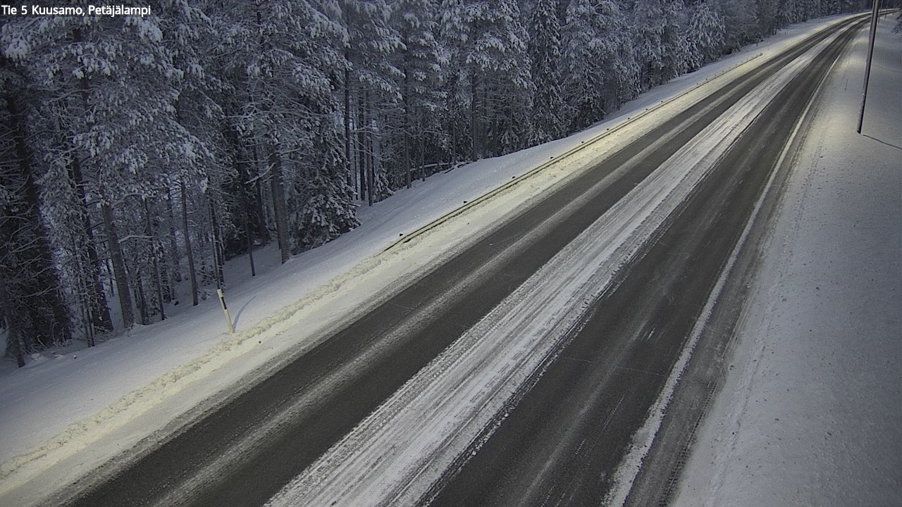 Weather Camera Image Väg 5 Kuusamo, Petäjälampi, Kuusamo, Pohjois-Pohjanmaa