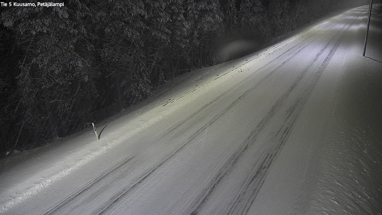 Weather Camera Image Väg 5 Kuusamo, Petäjälampi, Kuusamo, Pohjois-Pohjanmaa