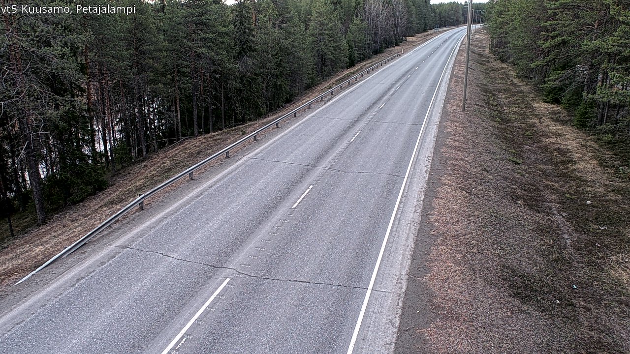 Weather Camera Image Väg 5 Kuusamo, Petäjälampi, Kuusamo, Pohjois-Pohjanmaa