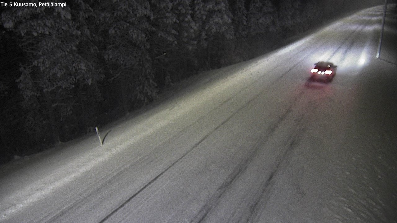 Weather Camera Image Väg 5 Kuusamo, Petäjälampi, Kuusamo, Pohjois-Pohjanmaa