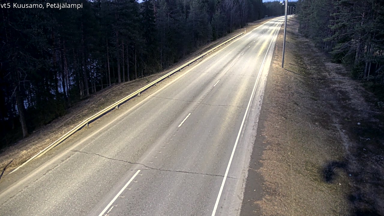 Weather Camera Image Väg 5 Kuusamo, Petäjälampi, Kuusamo, Pohjois-Pohjanmaa