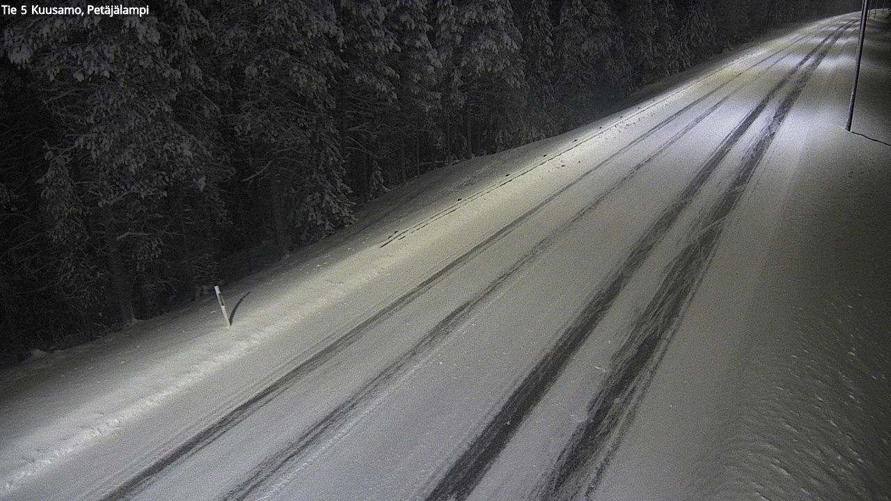 Weather Camera Image Väg 5 Kuusamo, Petäjälampi, Kuusamo, Pohjois-Pohjanmaa