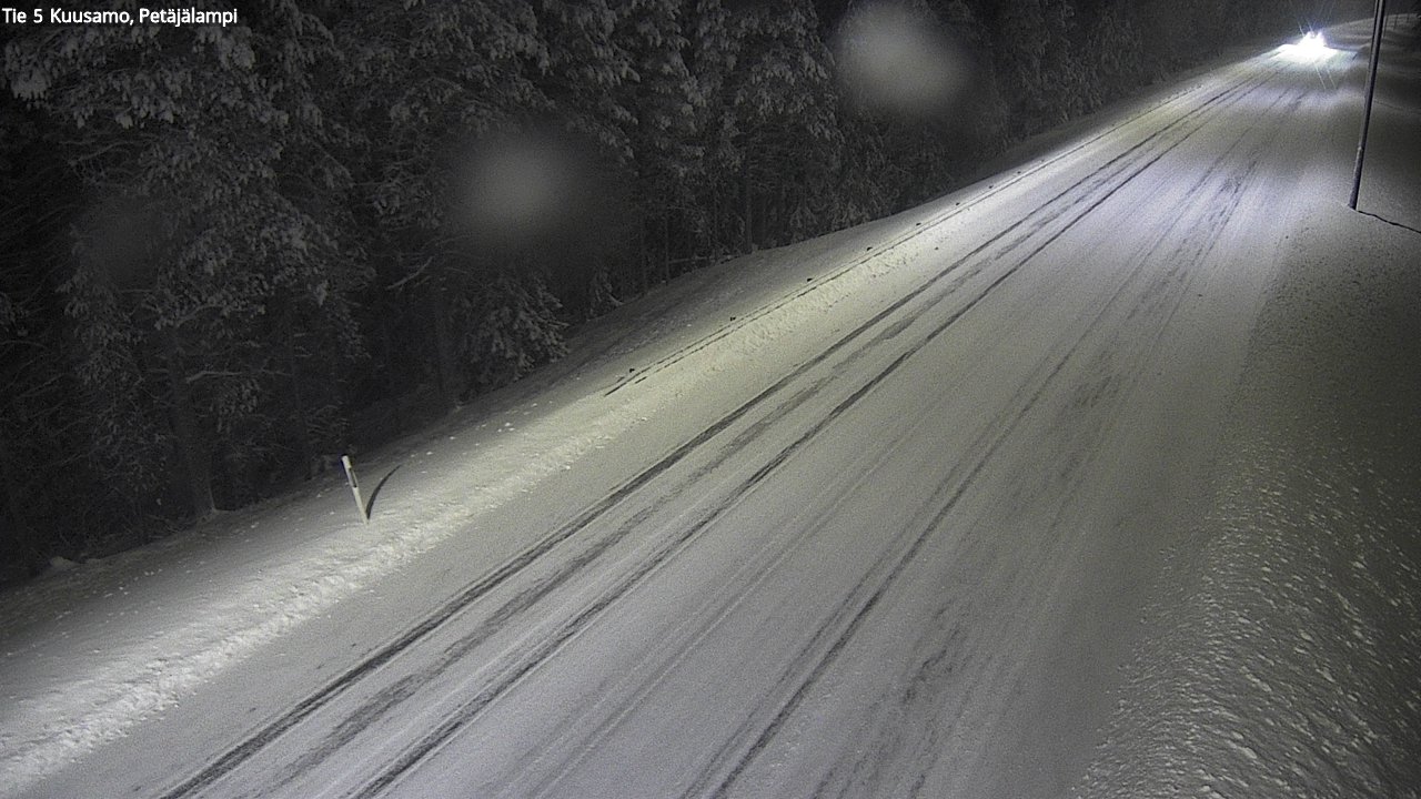Weather Camera Image Väg 5 Kuusamo, Petäjälampi, Kuusamo, Pohjois-Pohjanmaa