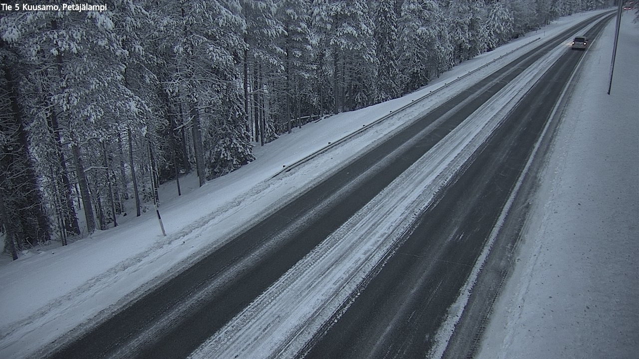 Weather Camera Image Väg 5 Kuusamo, Petäjälampi, Kuusamo, Pohjois-Pohjanmaa