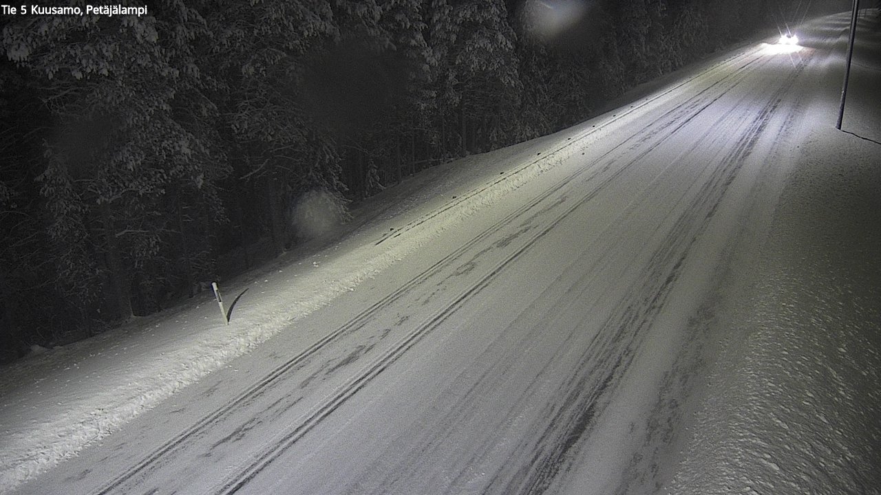 Weather Camera Image Väg 5 Kuusamo, Petäjälampi, Kuusamo, Pohjois-Pohjanmaa
