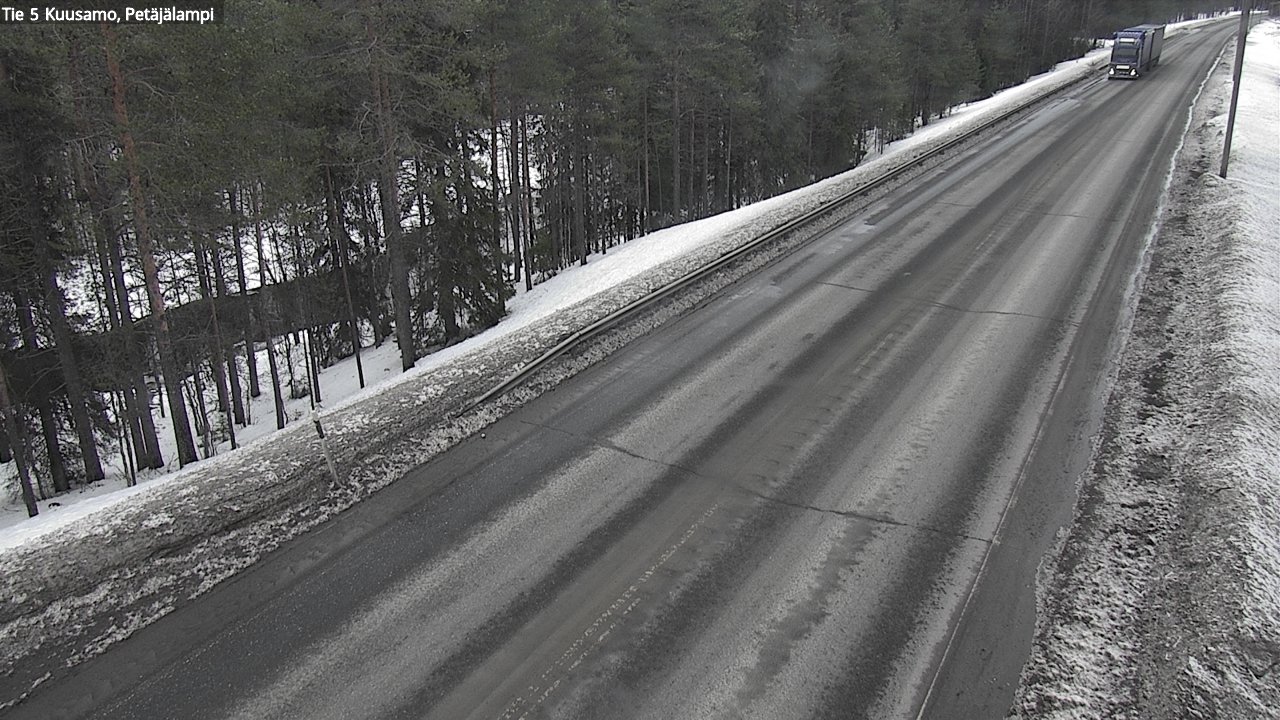 Weather Camera Image Väg 5 Kuusamo, Petäjälampi, Kuusamo, Pohjois-Pohjanmaa