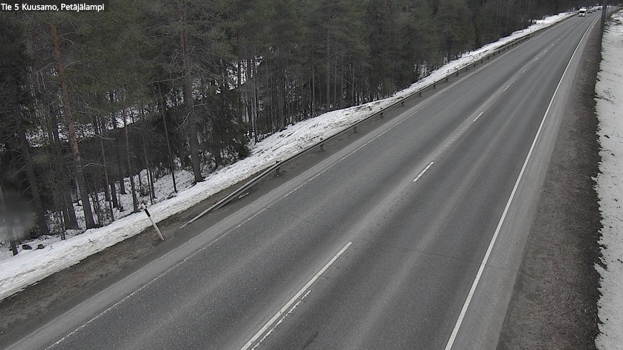 Weather Camera Image Väg 5 Kuusamo, Petäjälampi, Kuusamo, Pohjois-Pohjanmaa